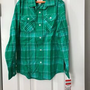 Cat & Jack Boy’s Green Plaid Shirt
